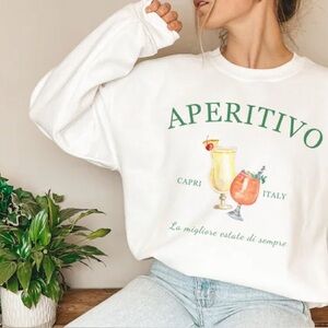 Aperitivo print Crewneck Sweater